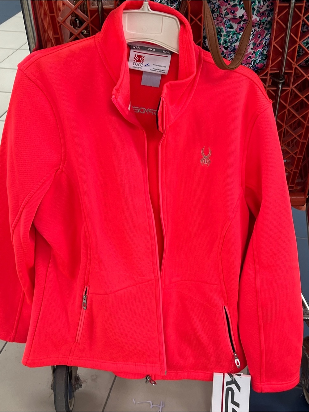 Spyder Women’s Red Full‑Zip Fleece Jacket